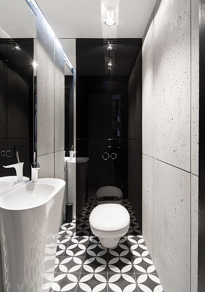 черно-белый туалет фото